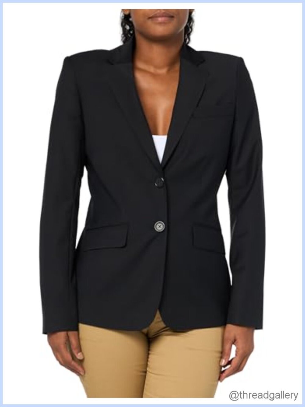 Lightweight Wool Two Button Notch Lapel Jacket Water Repellent Blazer